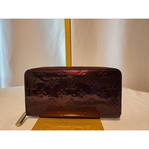 Louis Vuitton Vernis Zippy Wallet Amarante Burgundy With Box, Dustbag LV Patent - Picture 4 of 16